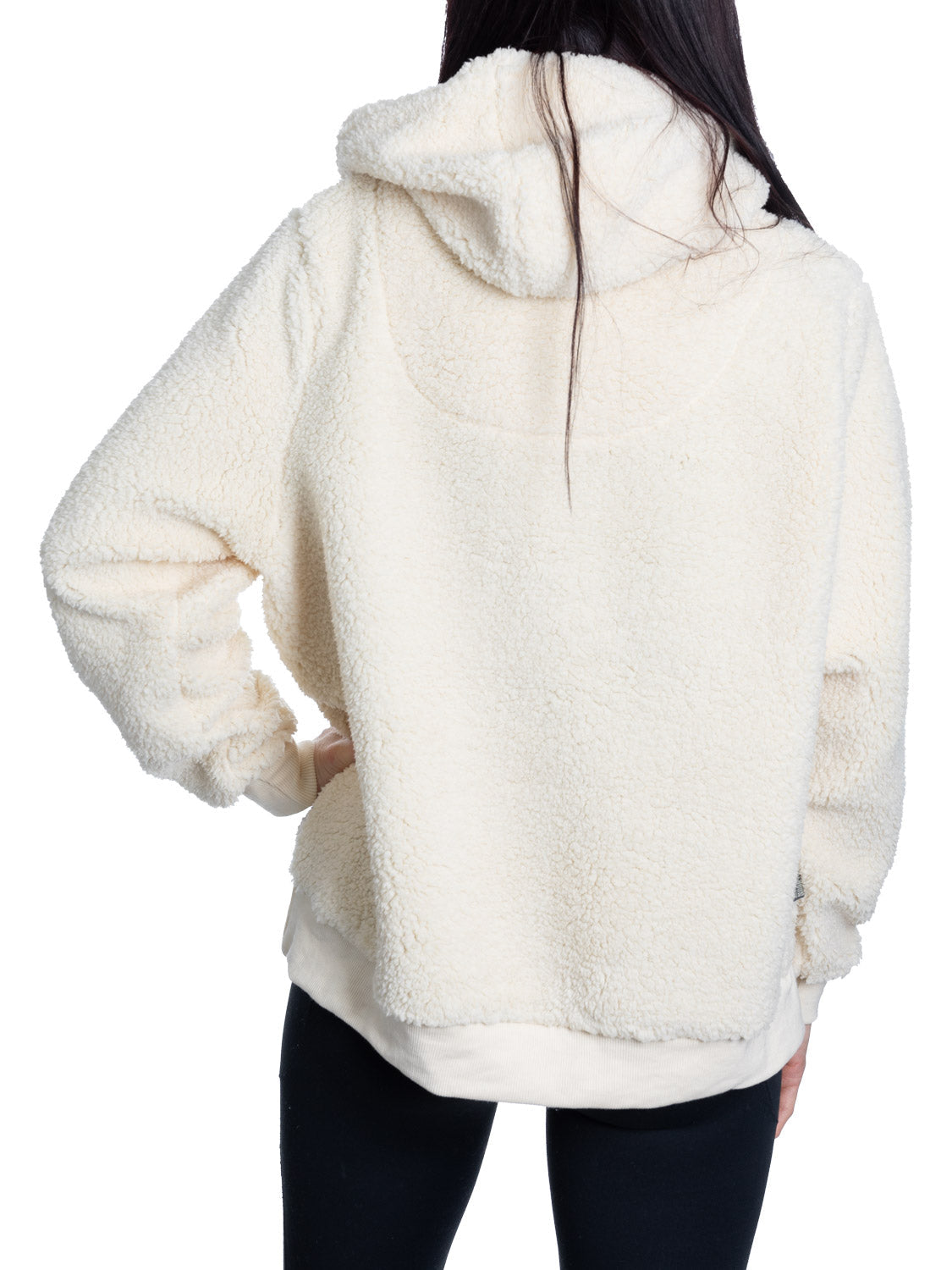 Chandail à capuchon Sherpa pour femme Pittsburgh Penguins avec logo chenille de qualité supérieure