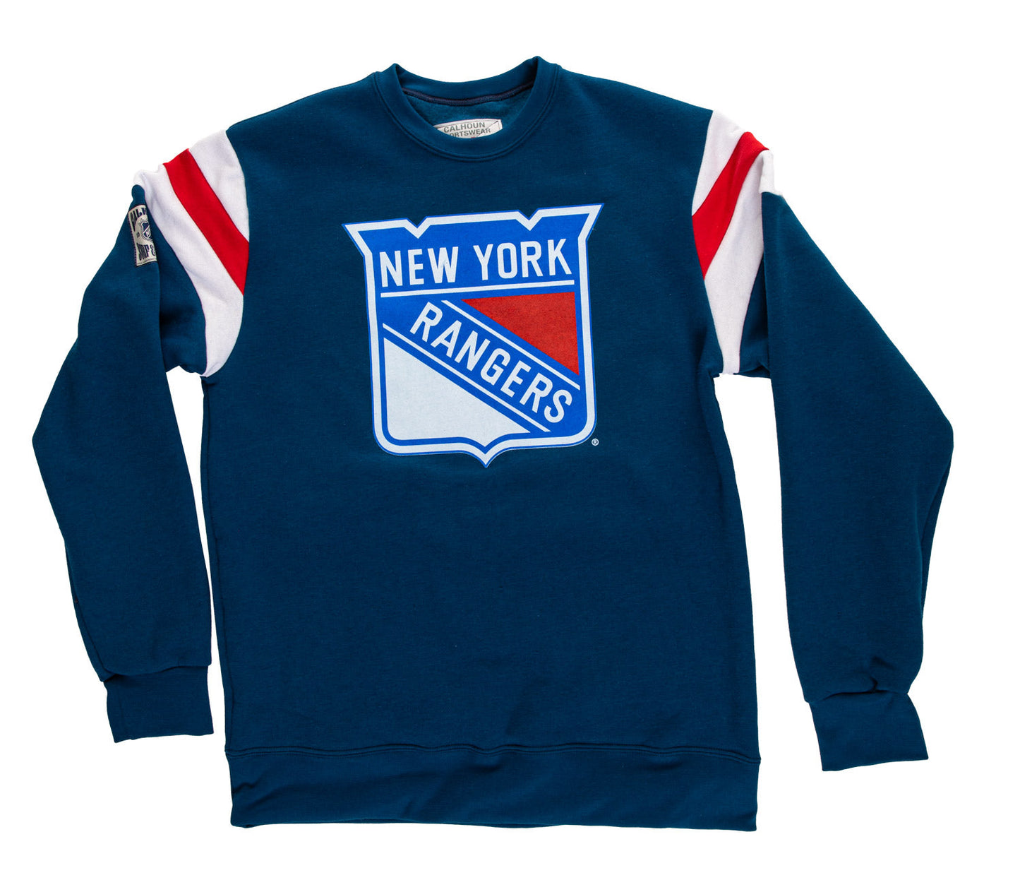 Sweat-shirt ras du cou de style universitaire rétro des Rangers de New York