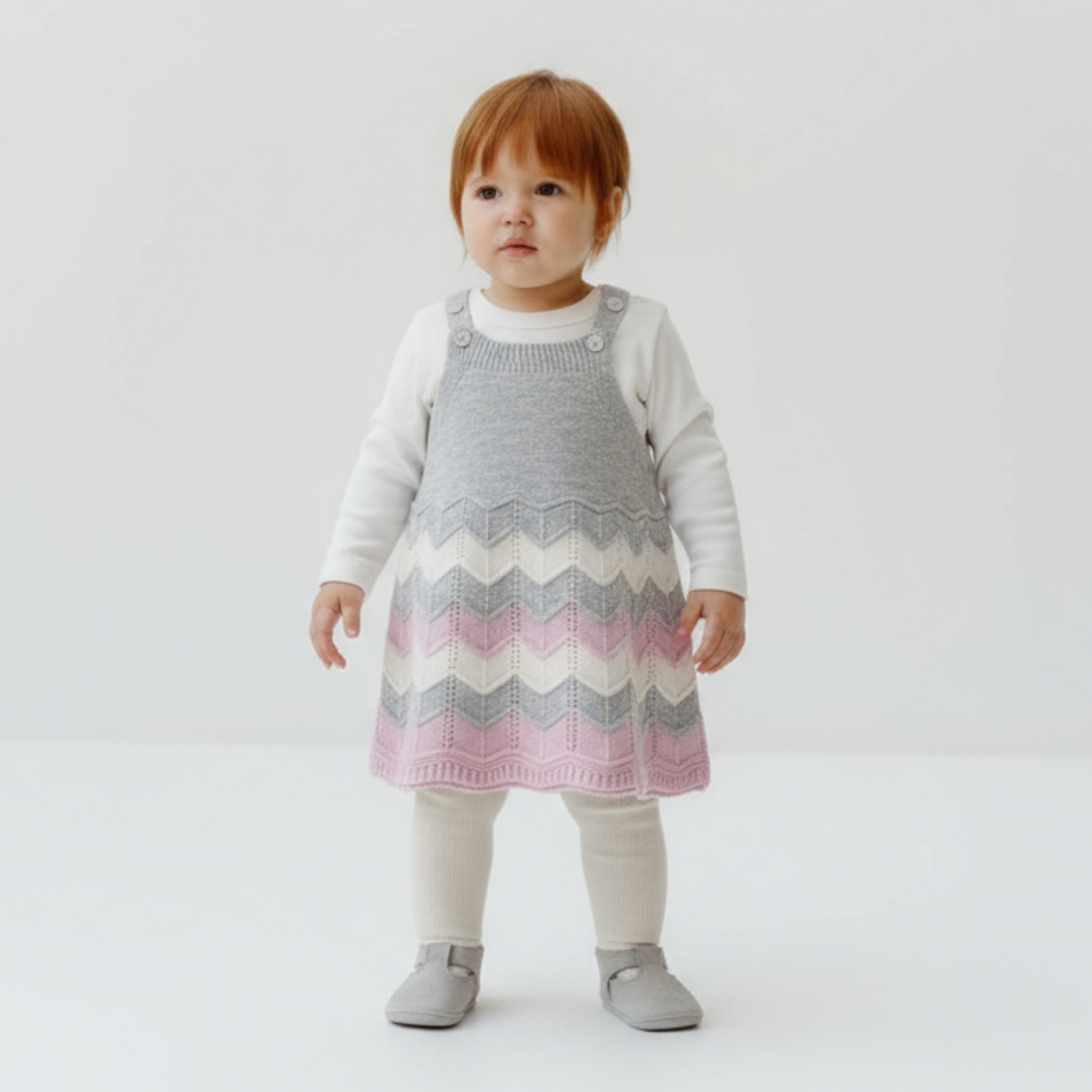 Ensemble salopette Princesse tricoté