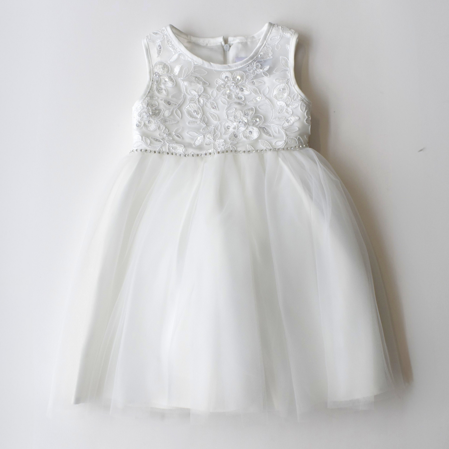 Robe de cérémonie bébé en dentelle illusion