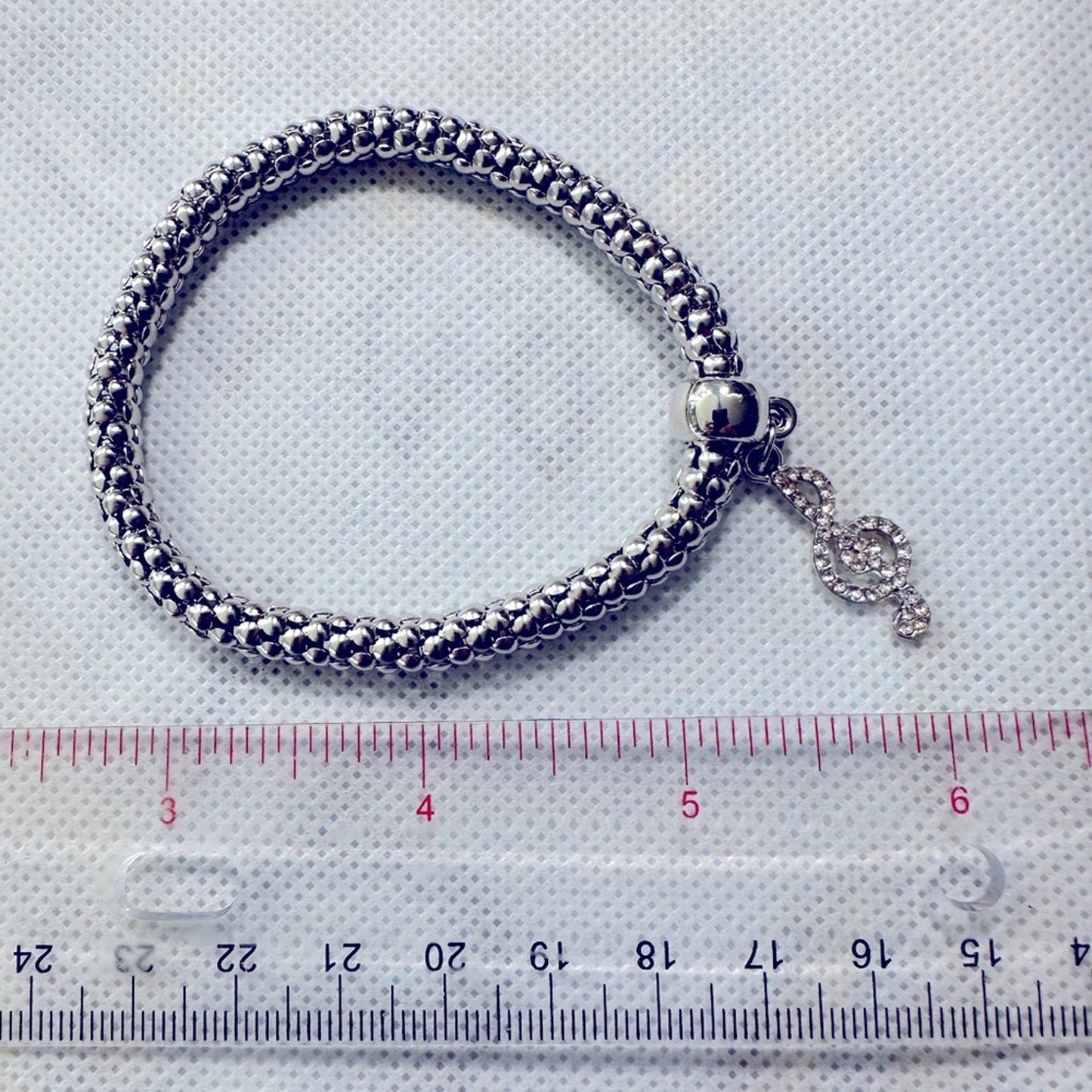 Stretch Bracelets for Music Lovers - 3 Bracelets with Music Theme Charms-1