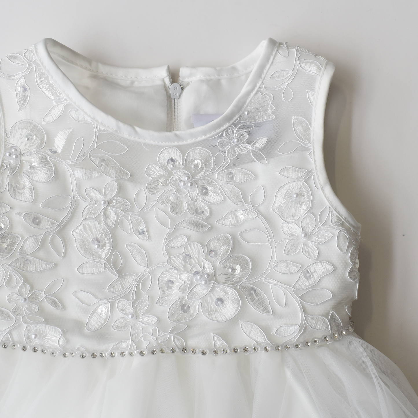 Robe de cérémonie bébé en dentelle illusion