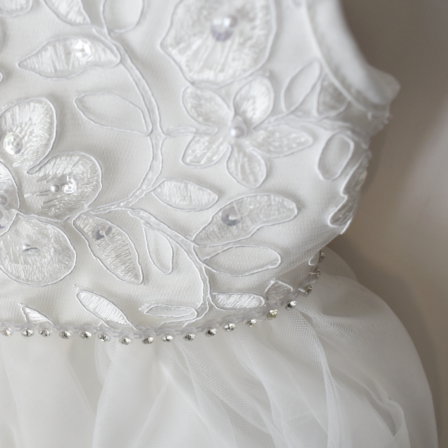 Robe de cérémonie bébé en dentelle illusion