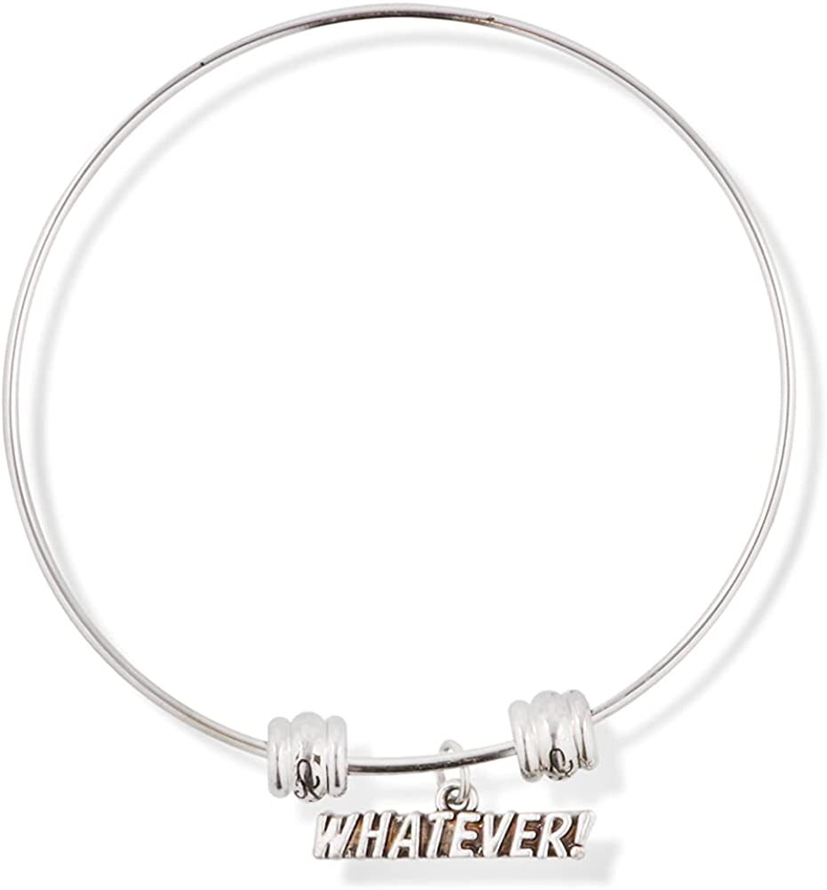 Whatever Text Fancy Charm Bangle-0
