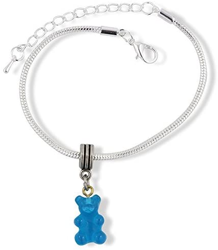 Emerald Park Jewelry Gummy Bear Snake Chain Charm Bracelet-1