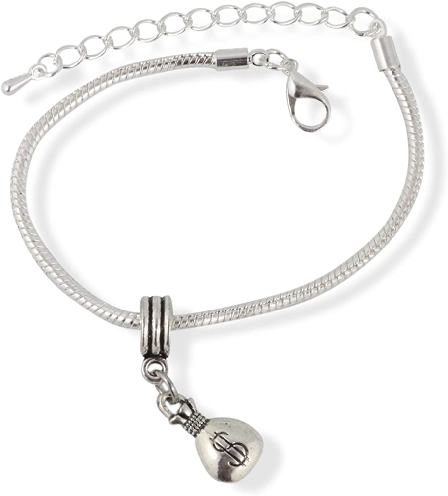 Bag of Money - Money Bag Snake Chain Charm Bracelet-0