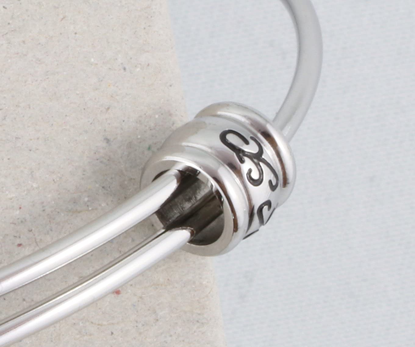 Emerald Park Jewelry Friend on a Heart Fancy Charm Bangle-1