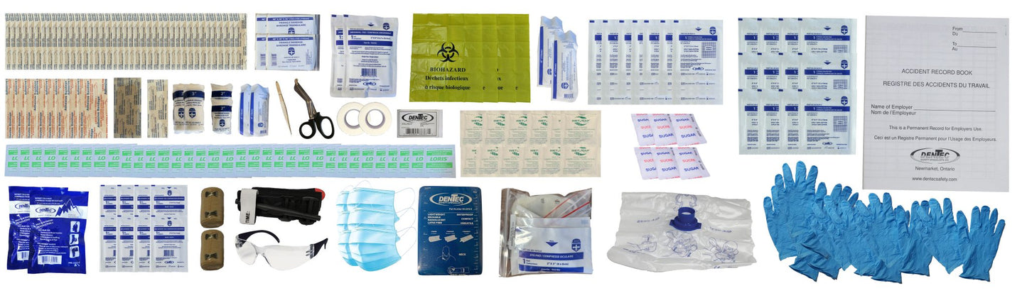 Trousse de premiers soins intermédiaires moyenne BC CSA Z1220 – Vrac dans un sac souple