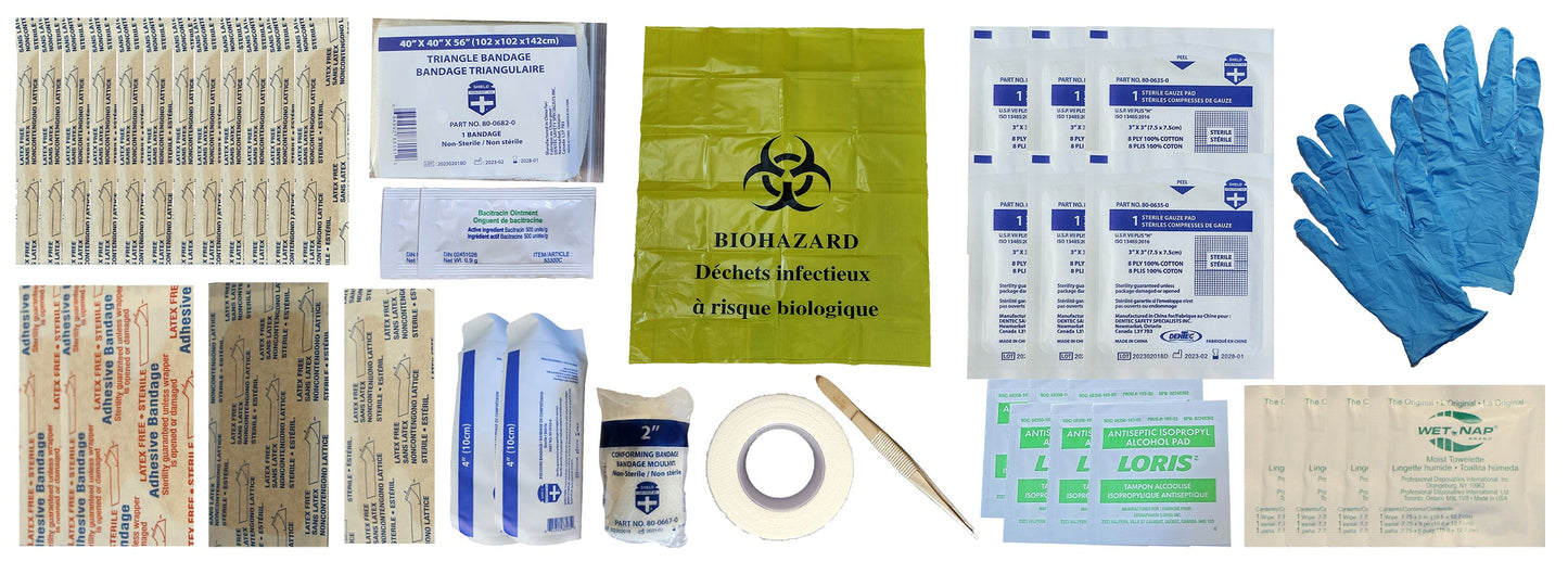 CSA Z1220-17 Type 1 Personal First Aid Kit – 10 Unit Plastic Box