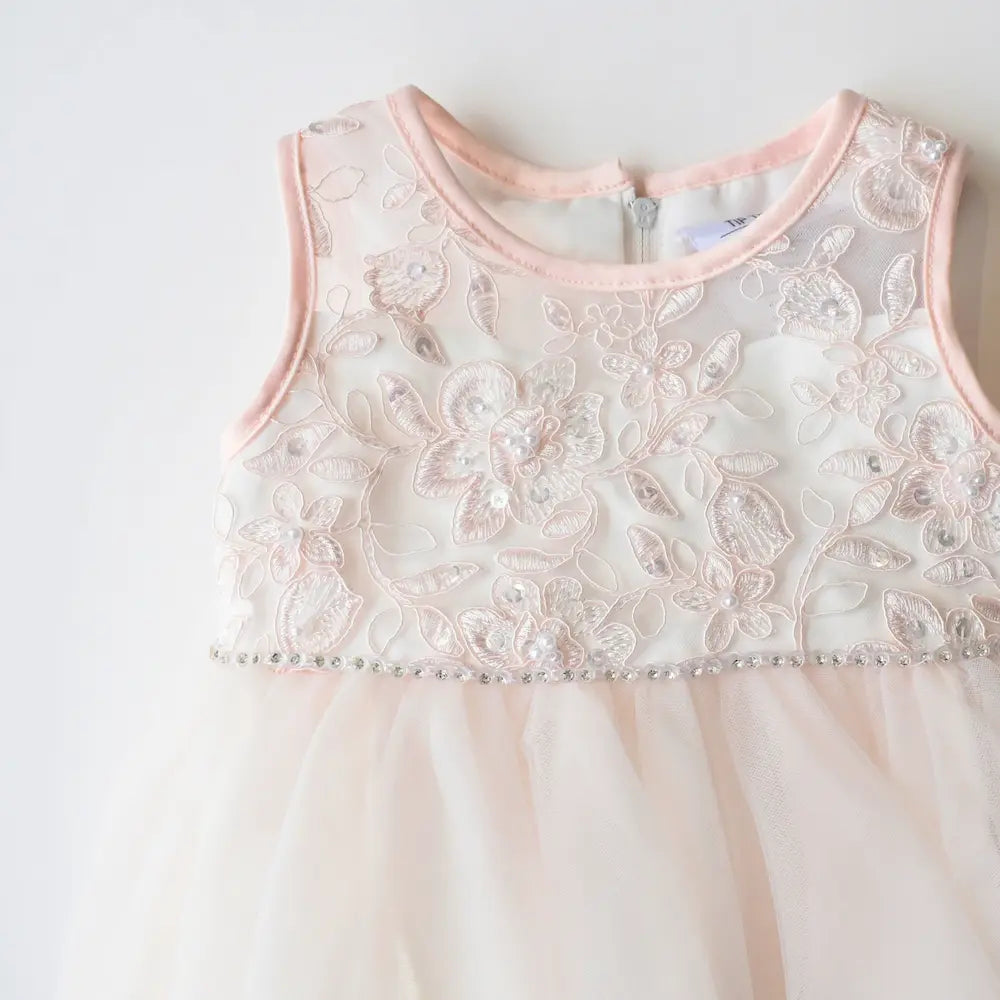 Robe de cérémonie bébé en dentelle illusion