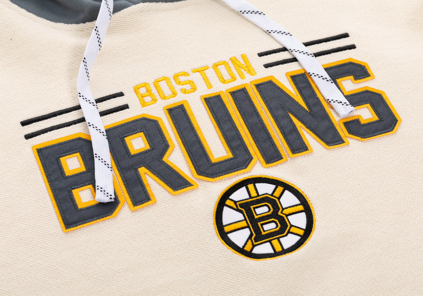 Chandail à capuchon unisexe de qualité supérieure Boston Bruins NHL Retro en tissu éponge inversé