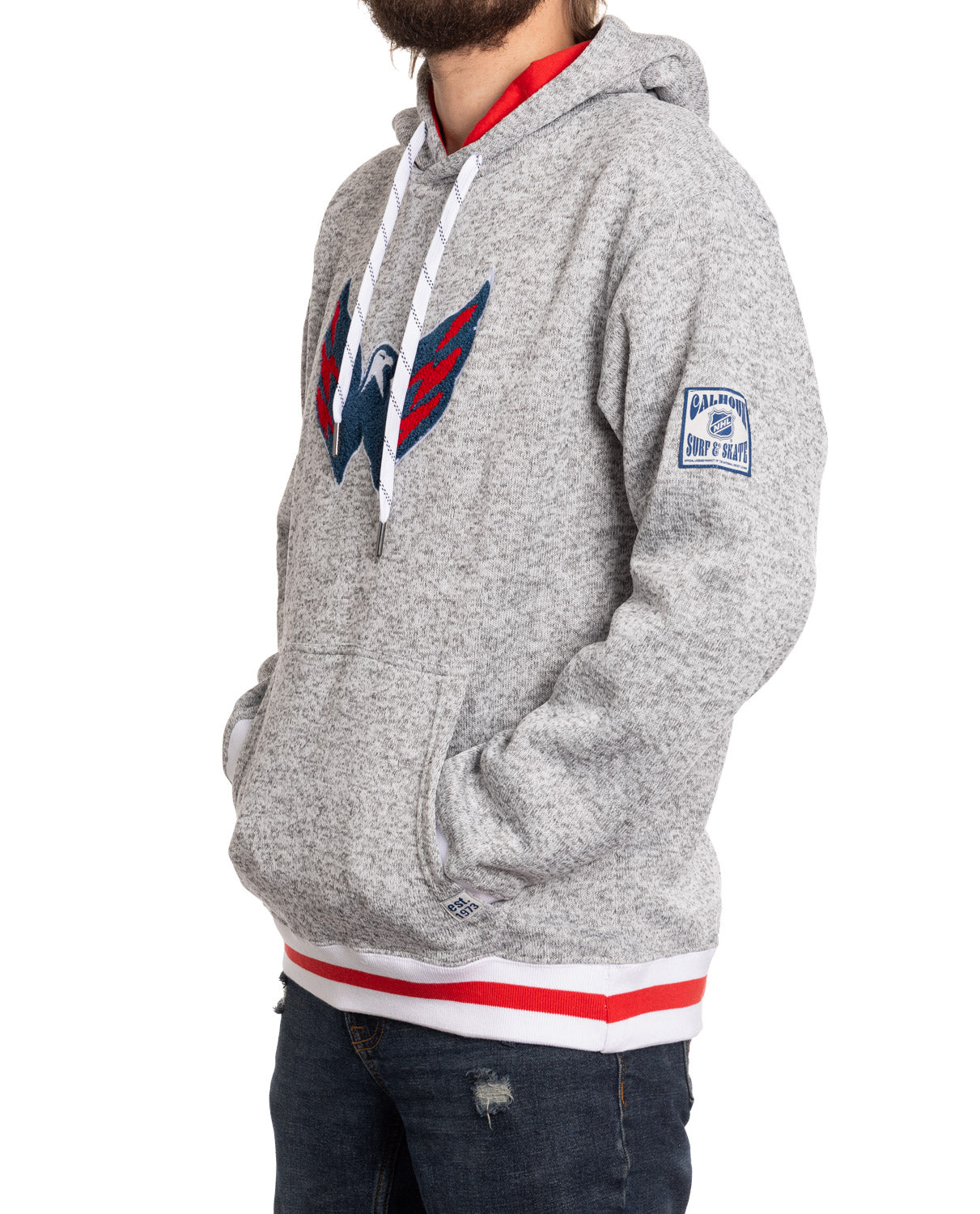 Chandail à capuchon Washington Capitals « style Muskoka » avec logo tissé en chenille de qualité supérieure