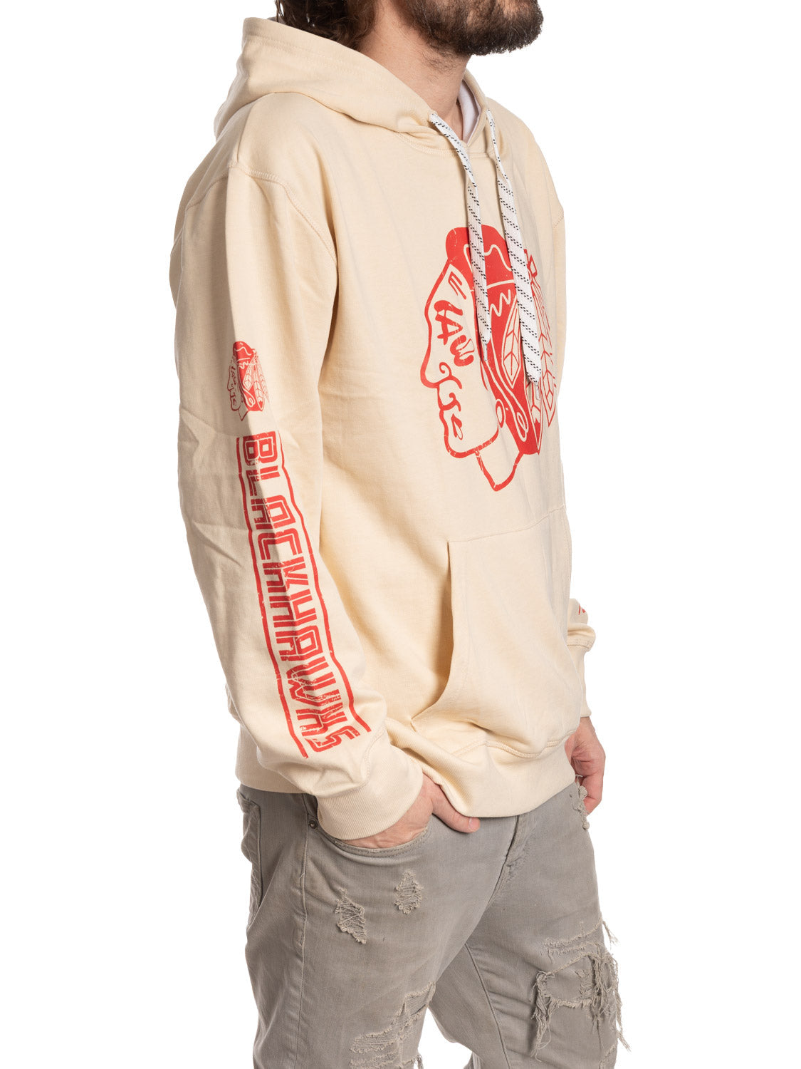 Sweat à capuche ambiance Blackhawks de Chicago