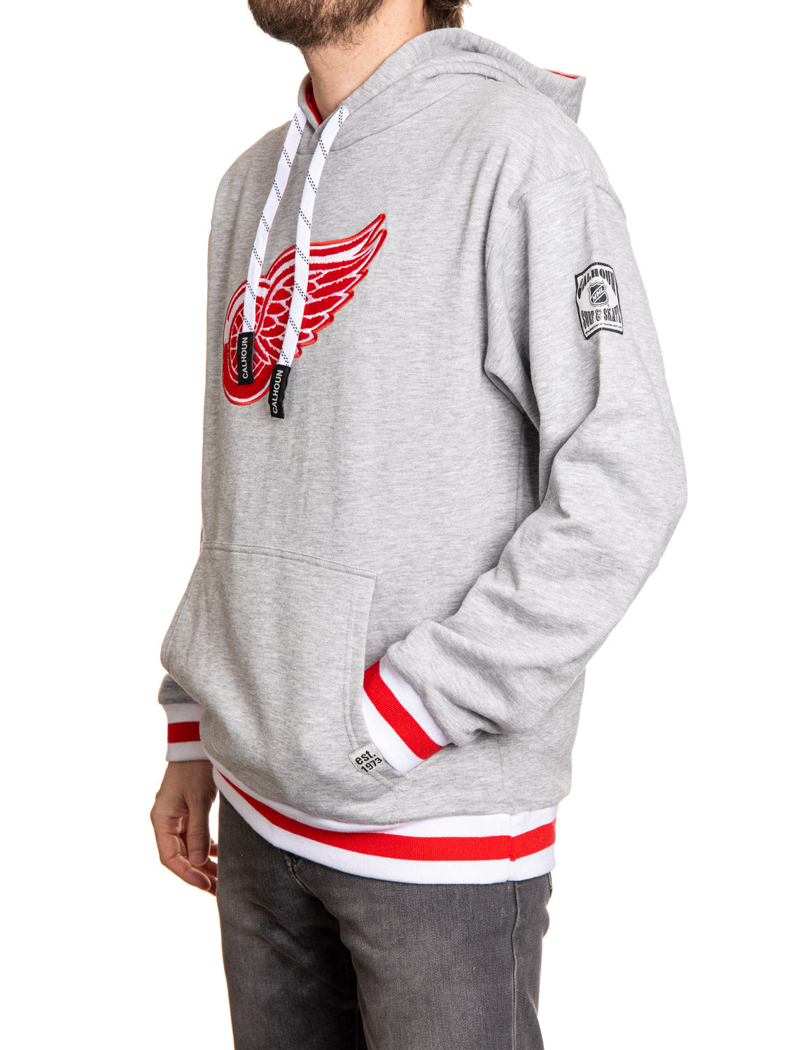 Chandail à capuchon avec logo tissé chenille de qualité supérieure « style Muskoka » des Red Wings de Detroit