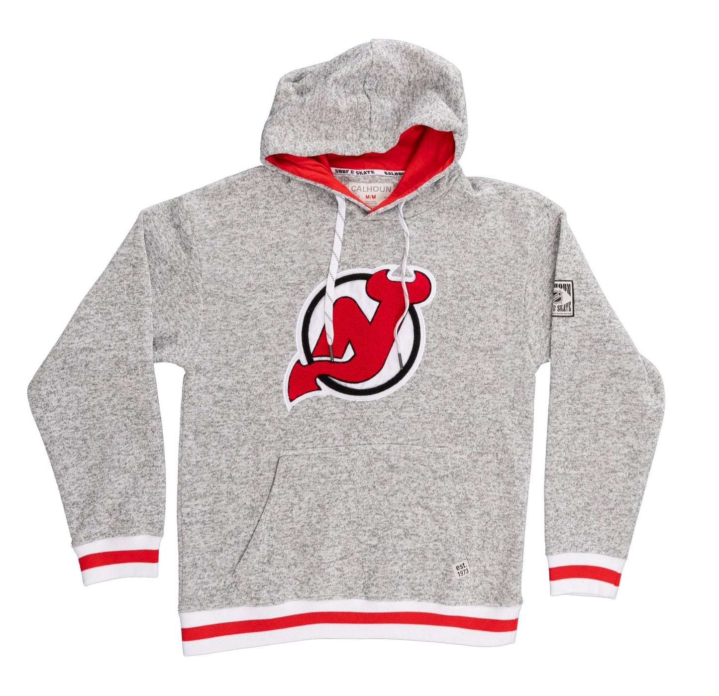 Chandail à capuchon à logo tissé en chenille de qualité supérieure « style Muskoka » des Devils du New Jersey