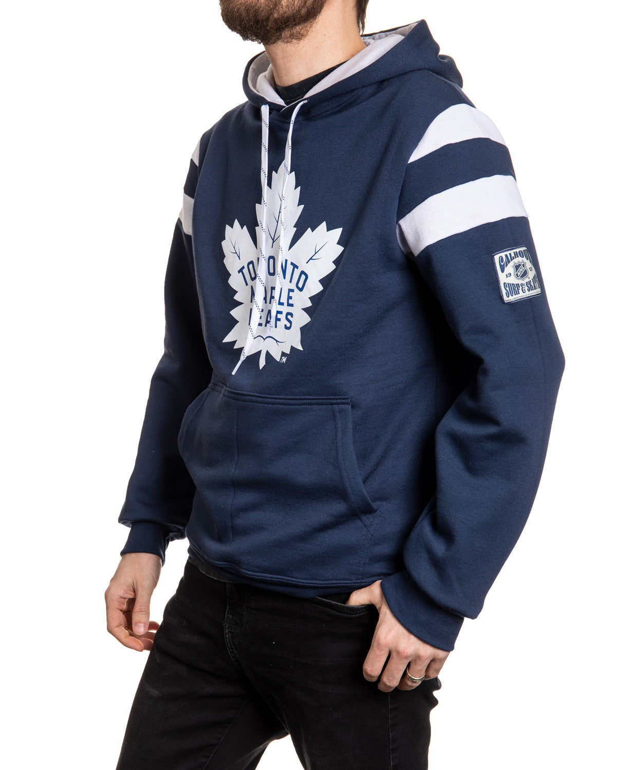 Chandail à capuchon de style universitaire rétro des Maple Leafs de Toronto