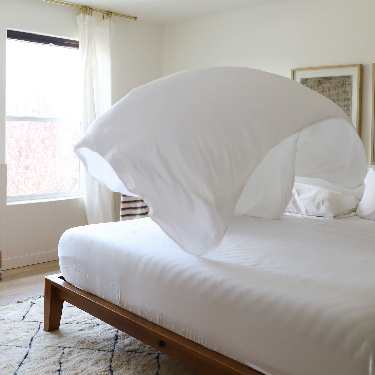 Drap-housse en satin de bambou biologique