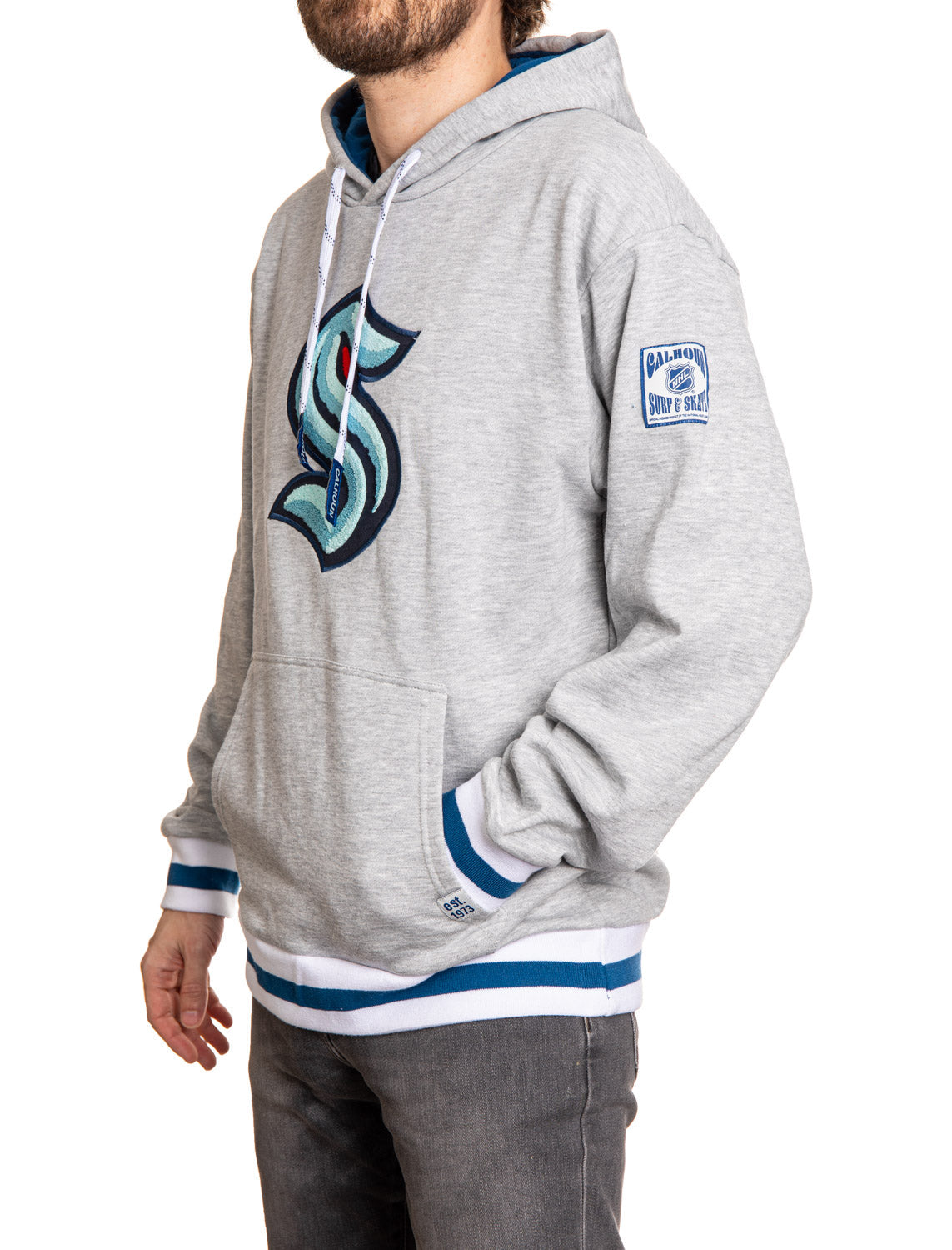 Seattle Kraken Sweat à capuche à logo tissé en chenille de qualité supérieure « style Muskoka »