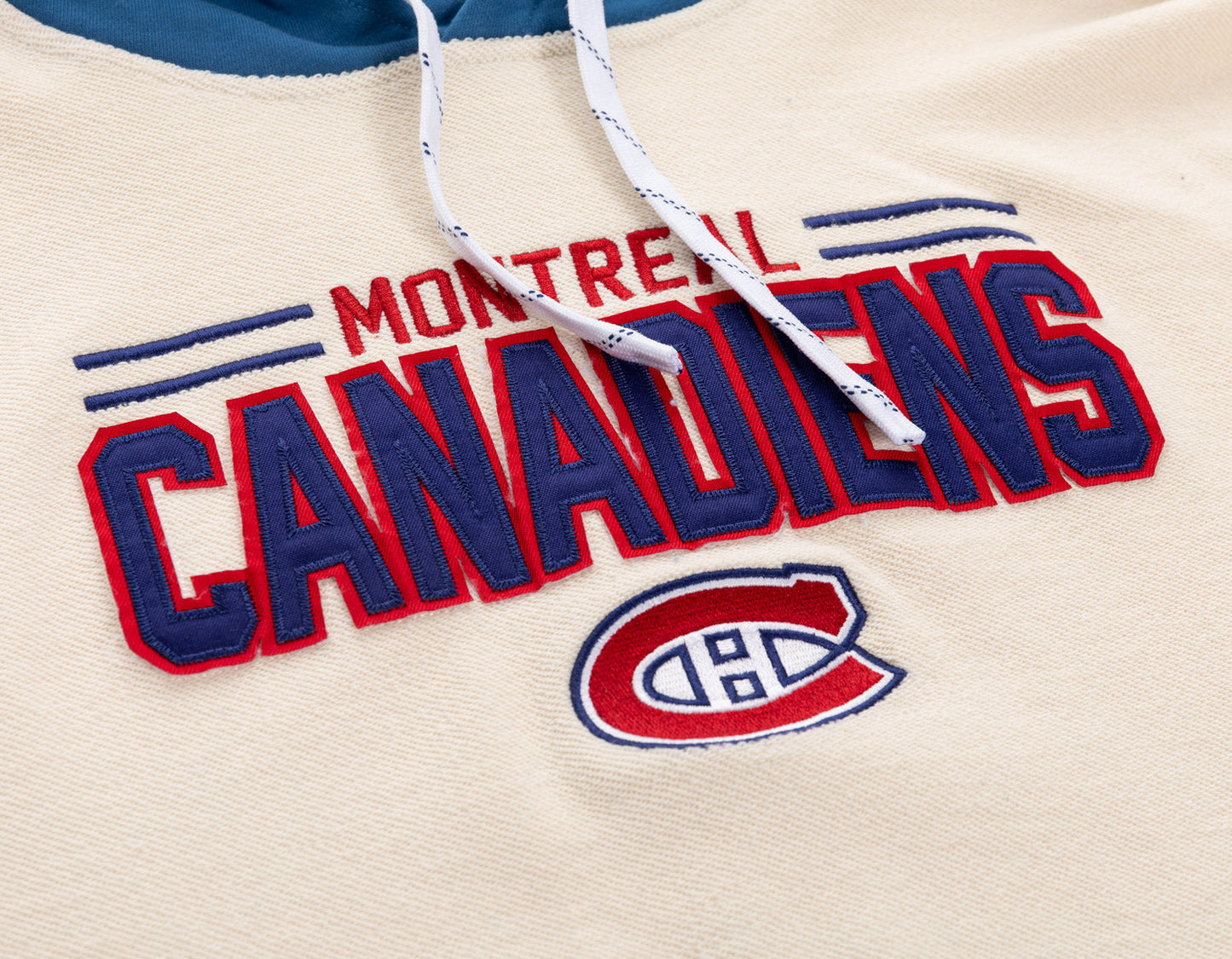Chandail à capuchon de qualité supérieure rétro en tissu bouclette inversé unisexe LNH Canadiens de Montréal