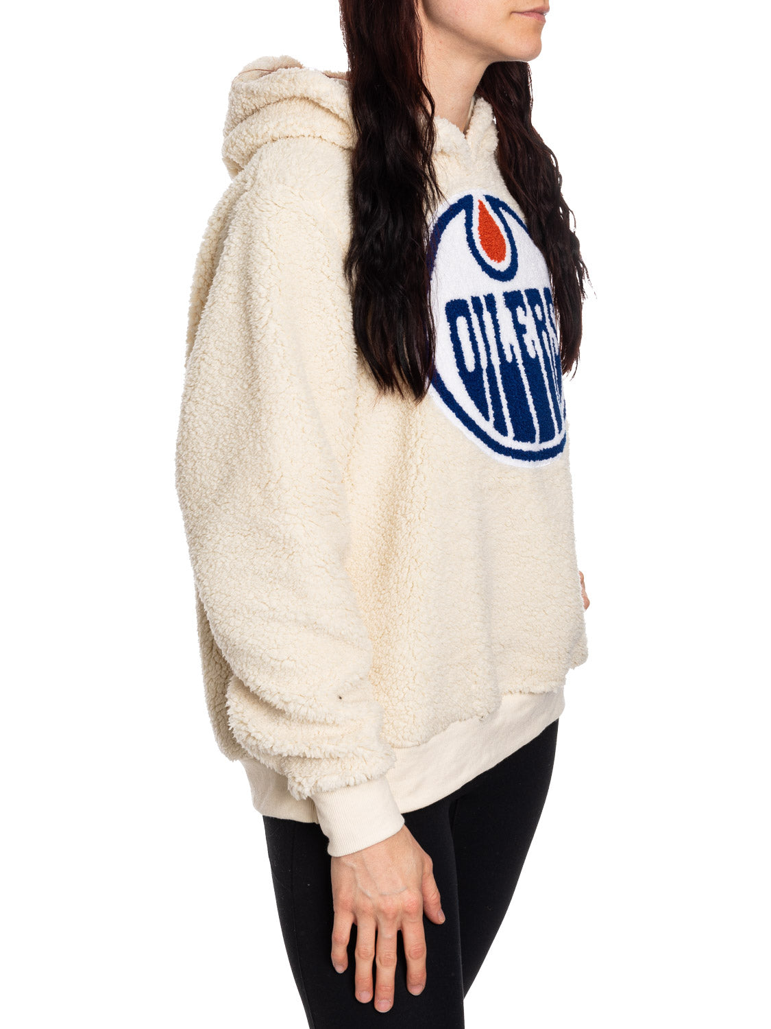 Chandail à capuchon Sherpa LNH Edmonton Oilers pour femme