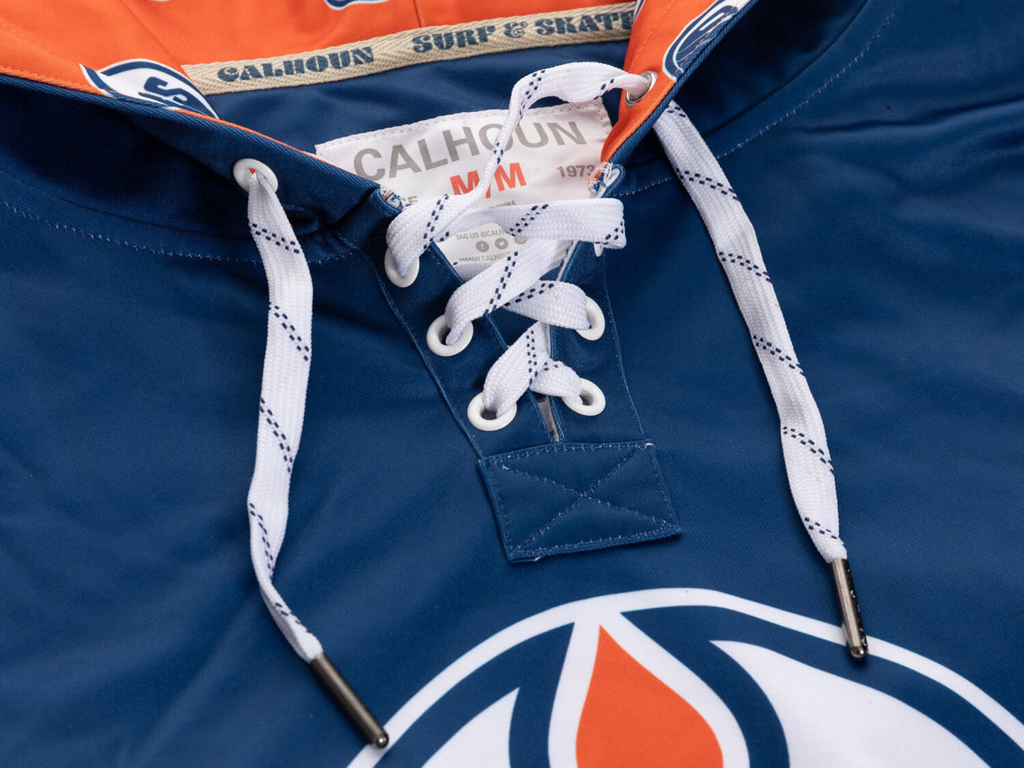 Chandail à capuchon à lacets des Oilers d'Edmonton