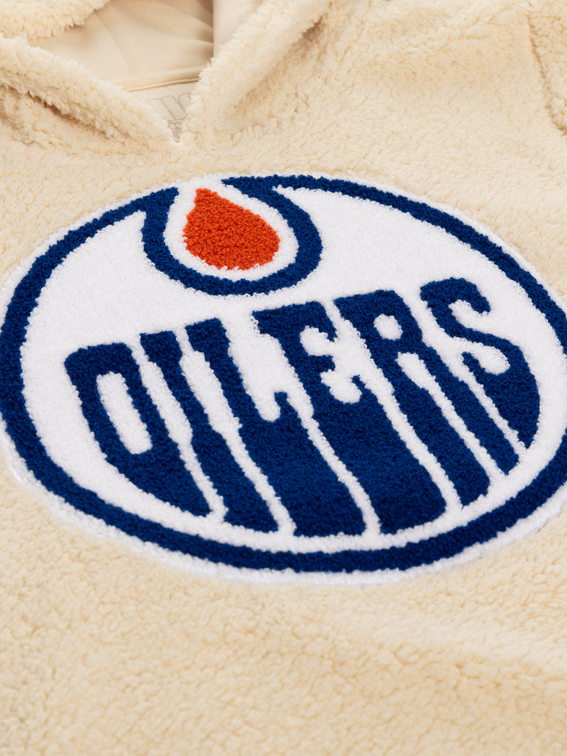 Chandail à capuchon Sherpa LNH Edmonton Oilers pour femme