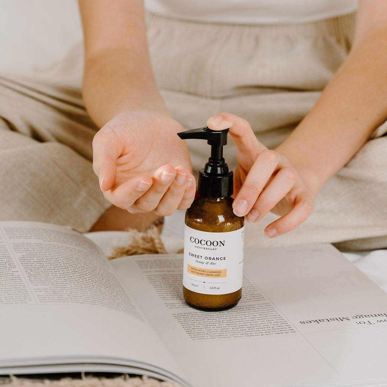 Nettoyant Exfoliant à l'Orange Douce - Gel Nettoyant Exfoliant pour une Peau Plus Nette et Équilibrée