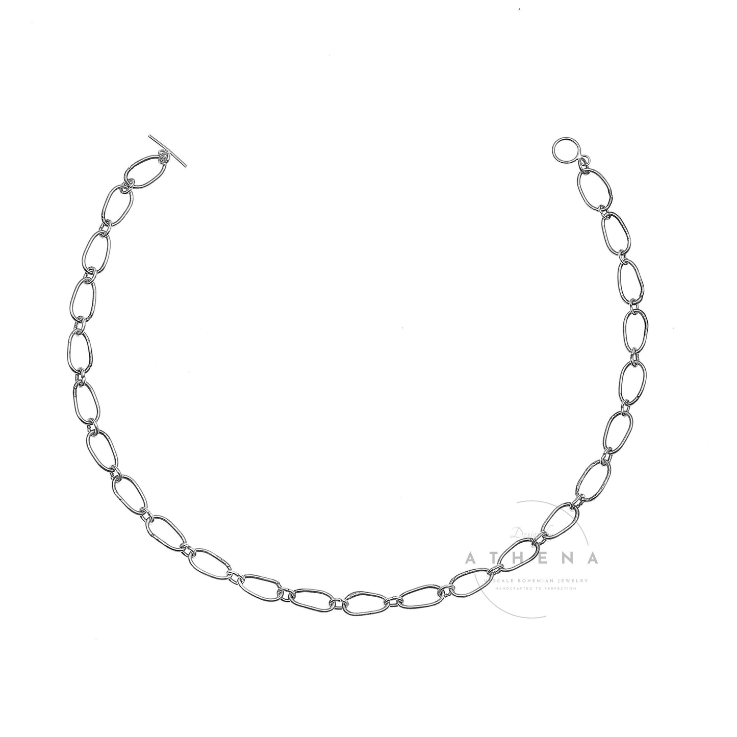 Collier lien éclatant en argent sterling