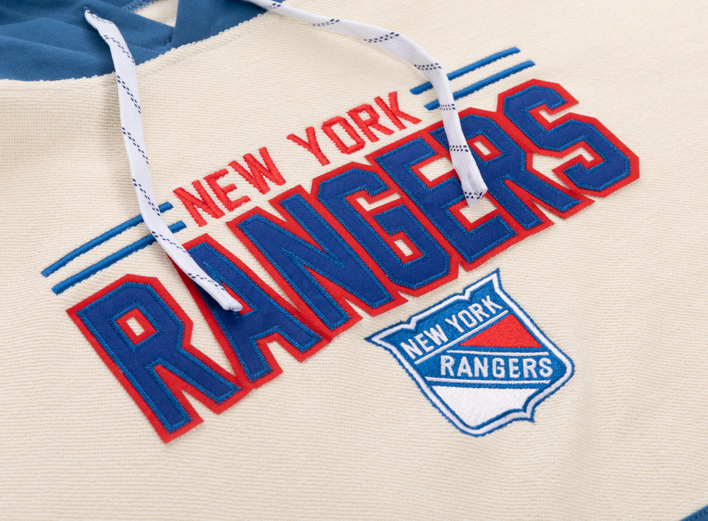 Chandail à capuchon unisexe New York Rangers LNH en tissu éponge inversé, style rétro de qualité supérieure