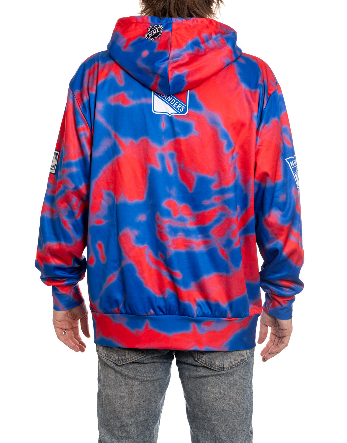 Chandail à capuchon New York Rangers NHL tie-dye par sublimation