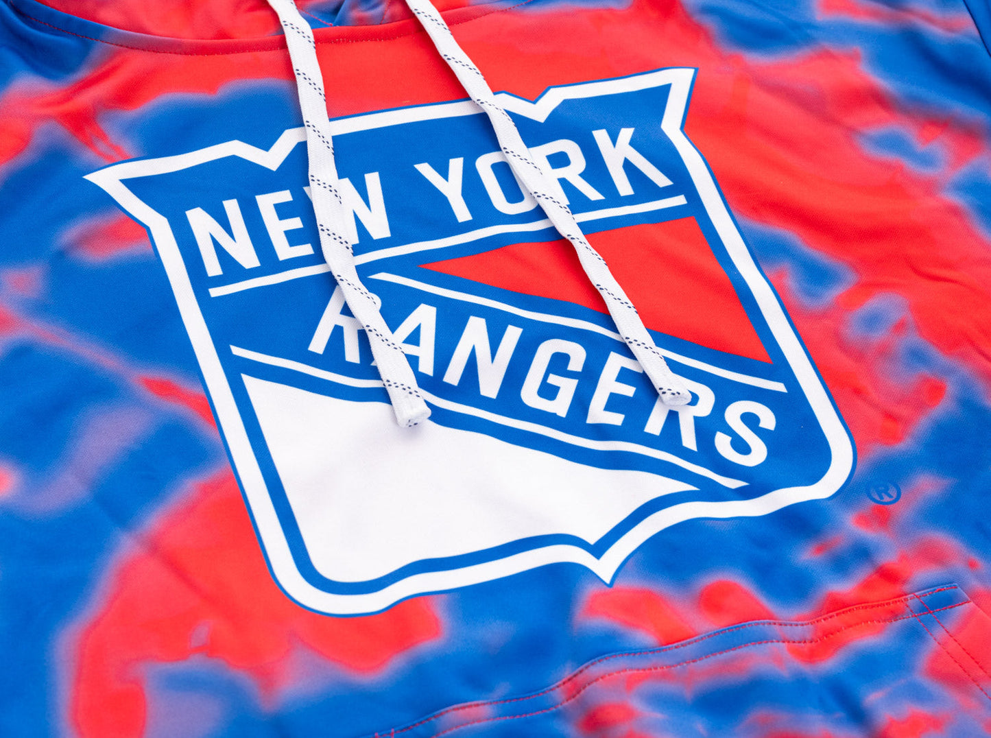 Chandail à capuchon New York Rangers NHL tie-dye par sublimation