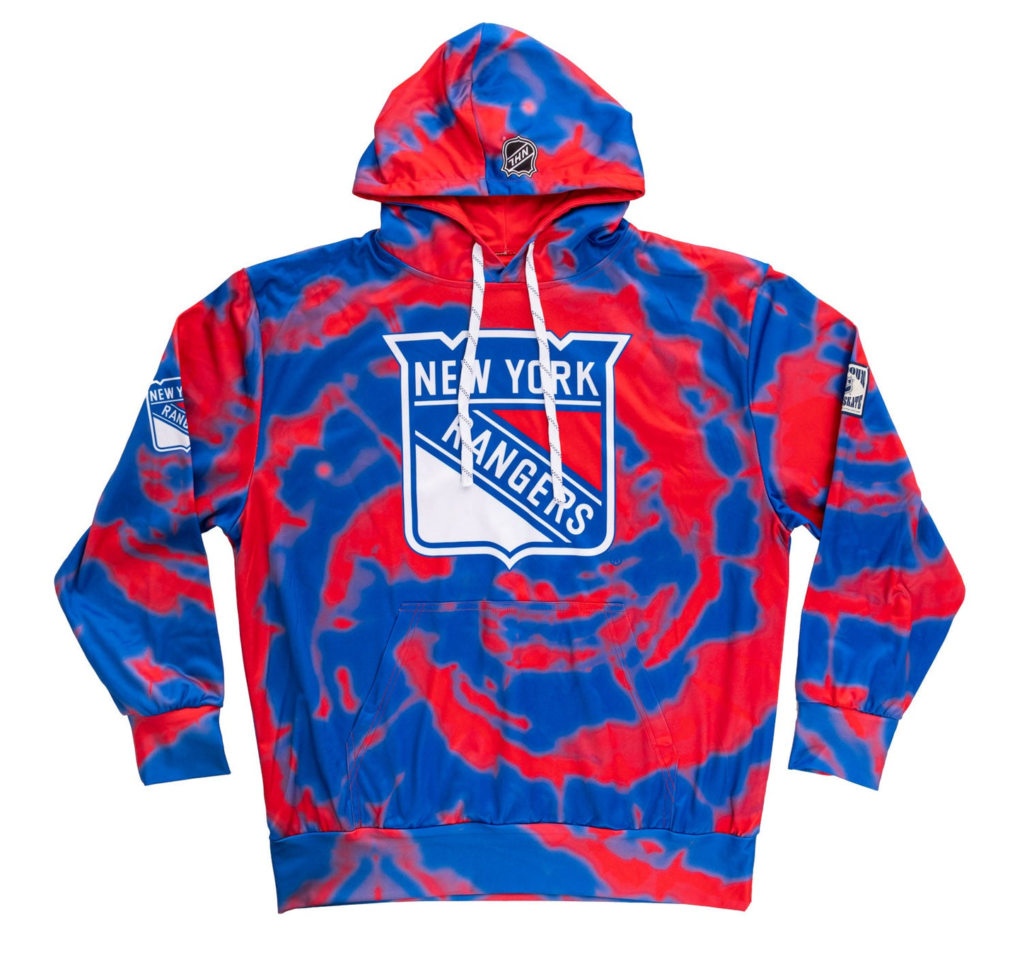 Chandail à capuchon New York Rangers NHL tie-dye par sublimation