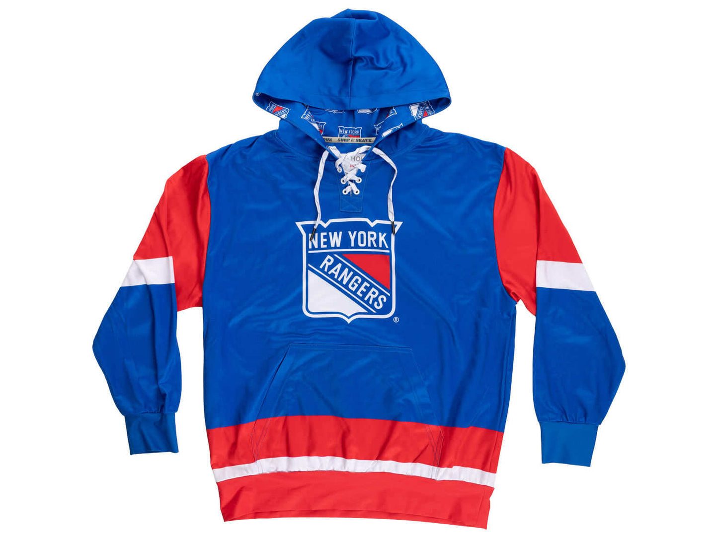Sweat à capuche lacets de hockey des Rangers de New York