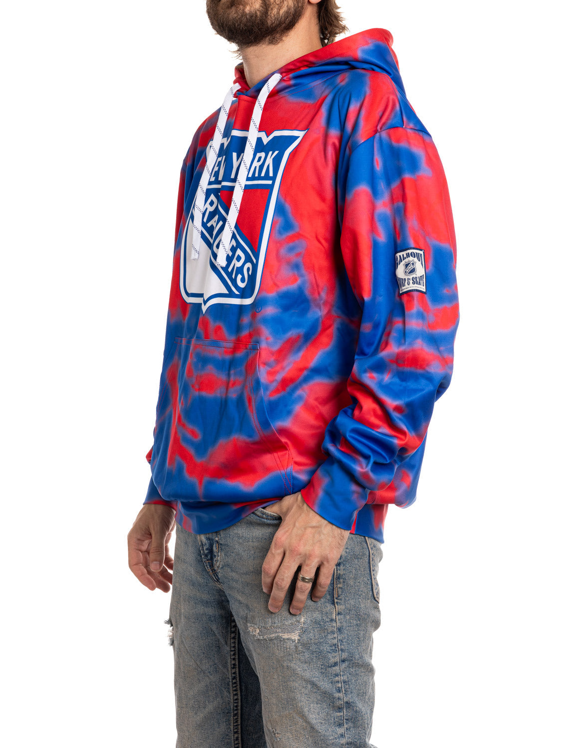 Chandail à capuchon New York Rangers NHL tie-dye par sublimation