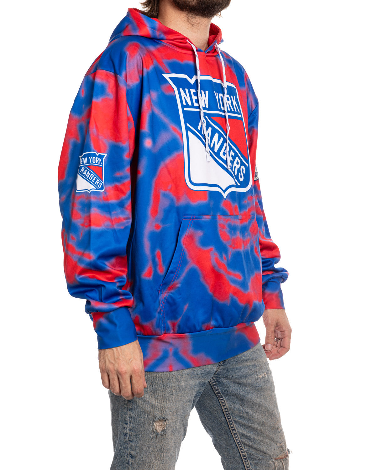 Chandail à capuchon New York Rangers NHL tie-dye par sublimation