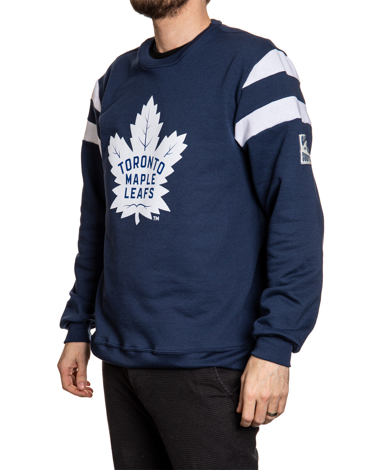 Sweat-shirt ras du cou de style rétro universitaire des Maple Leafs de Toronto