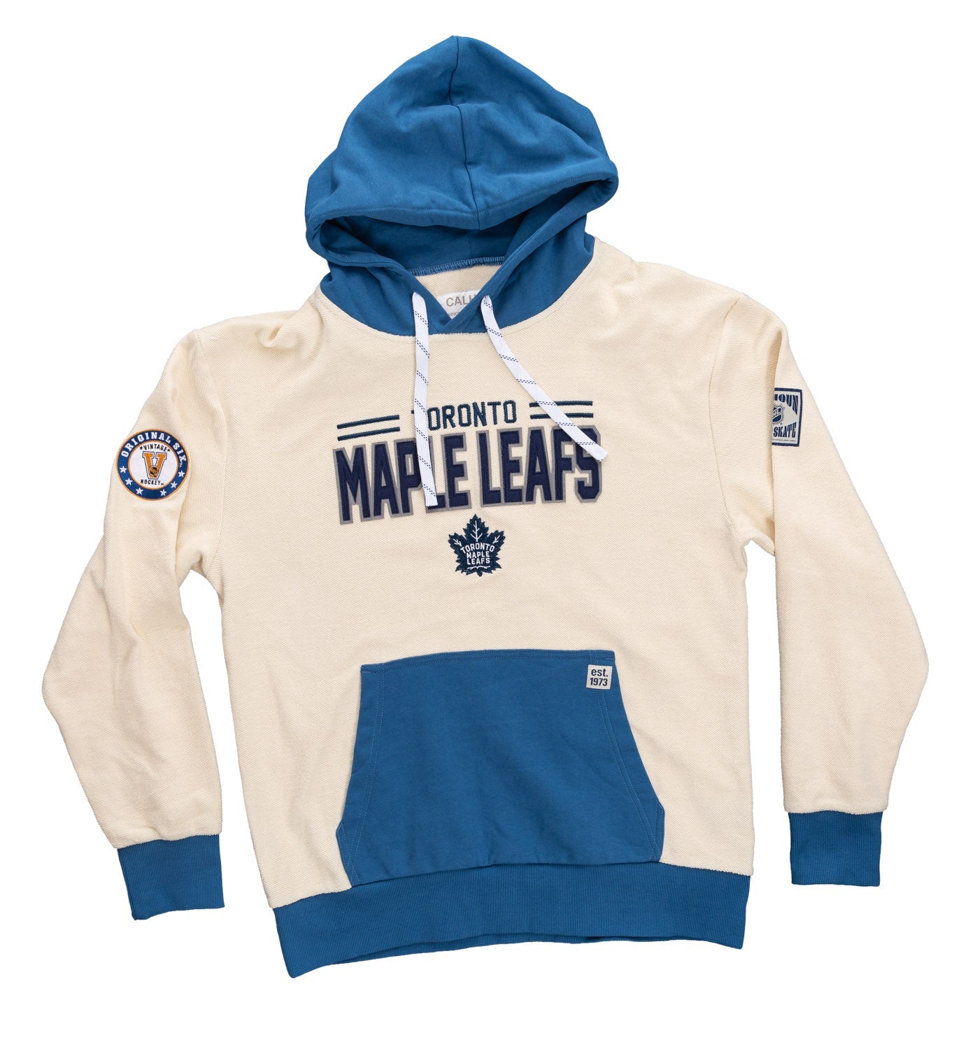 Chandail à capuchon unisexe de qualité supérieure Toronto Maple Leafs NHL en tissu éponge inversé, style rétro