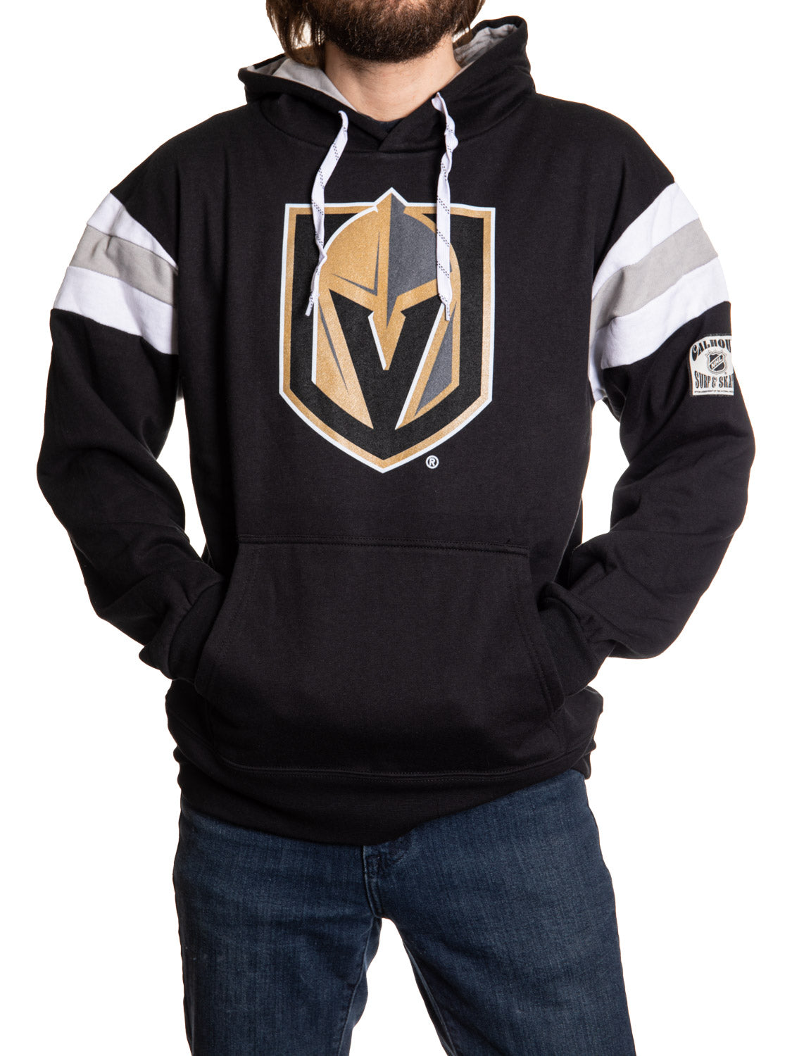 Sweat à capuche rétro style universitaire Vegas Golden Knights