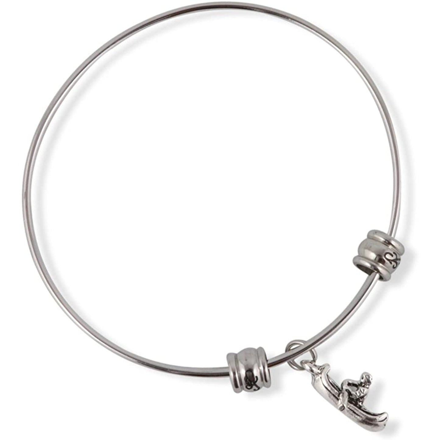 Bracelet jonc avec pendentifs Canot et Rameur