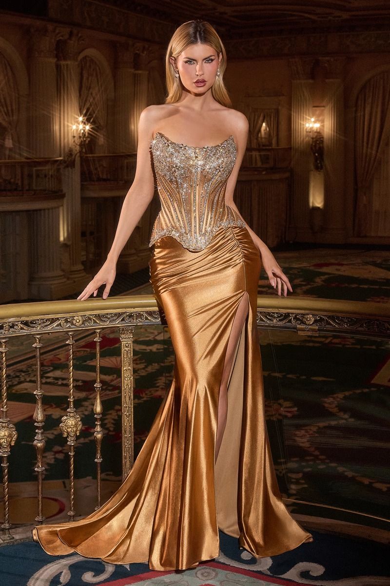 Bustier corset sans bretelles avec embellissements en cristal et dos lacé