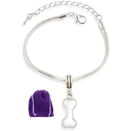 Dog Bone Outline Pet Doggie Charm Bracelet-0