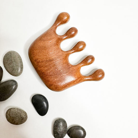 Natural Sandalwood Scalp Massager-0