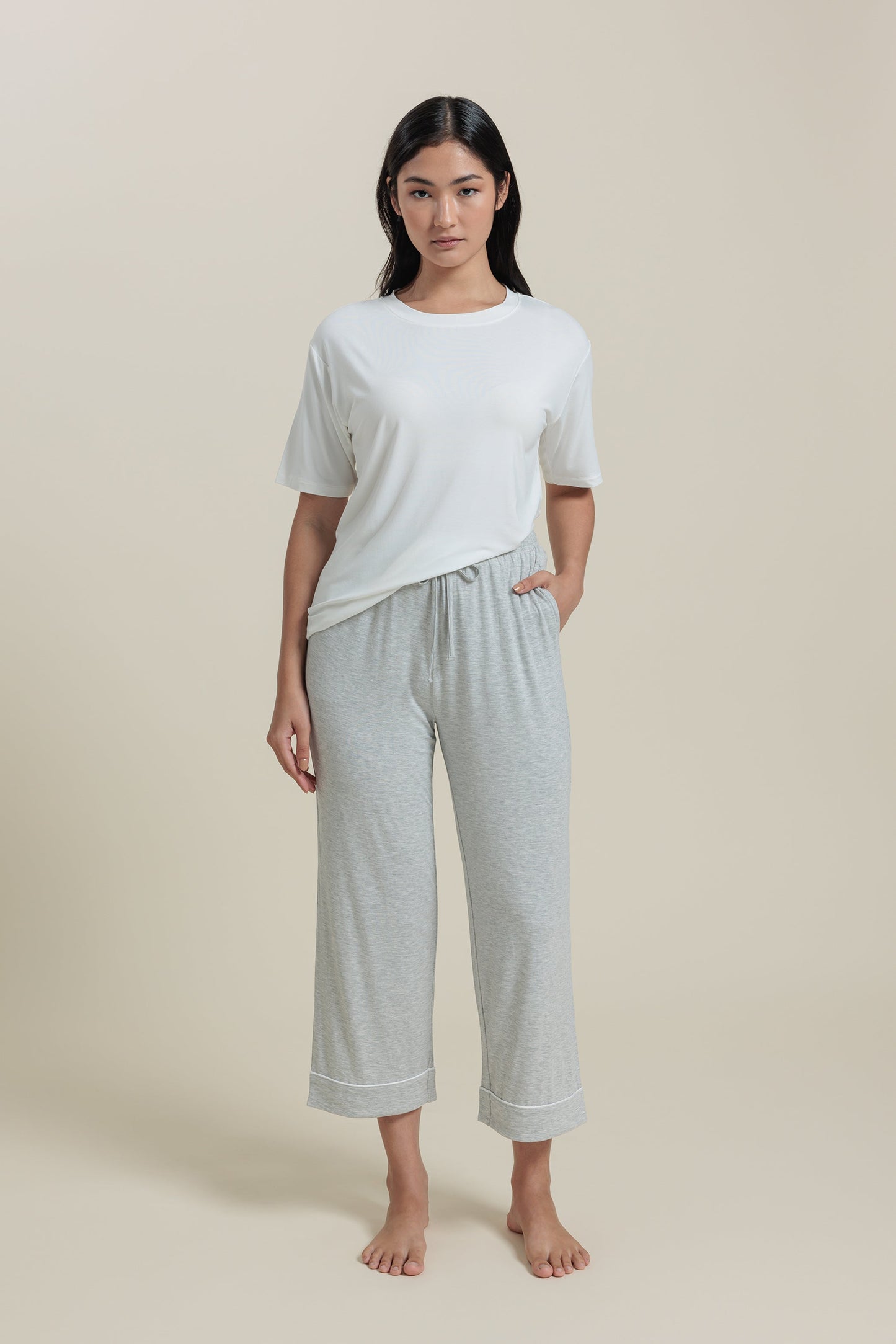 Pantalon capri de pyjama en bambou