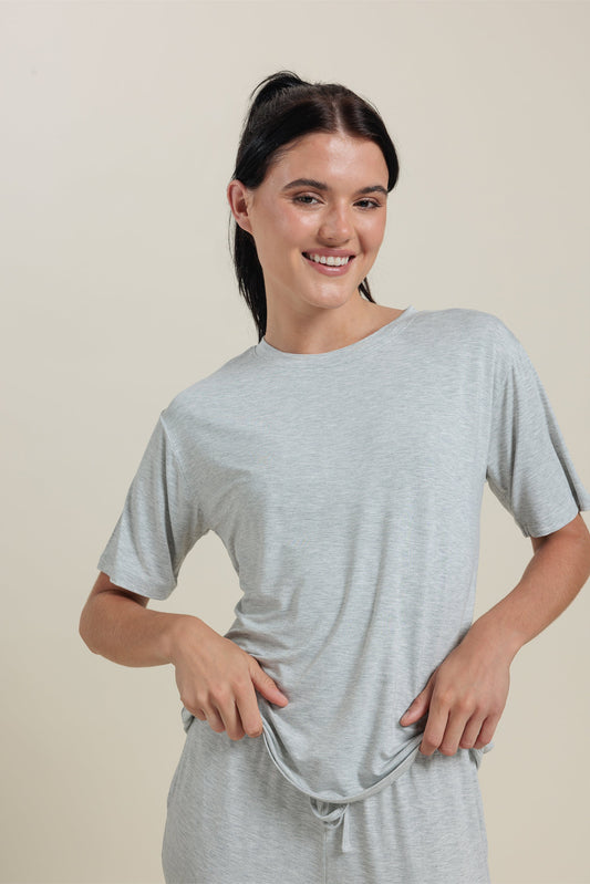 Sleepwear Set <br/>Bamboo T-Shirt & Cropped Pants Set