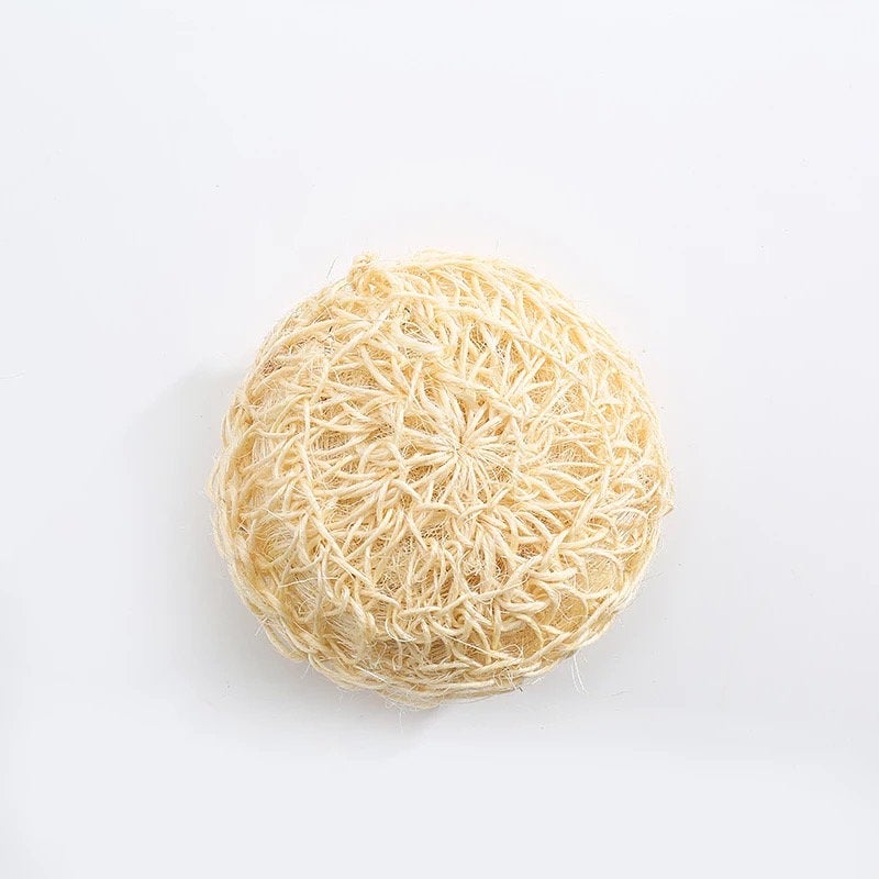Natural Organic Sisal Deluxe Shower Sponge - Zero Waste Bath Sponge - Plastic Free Body Scrubber-4