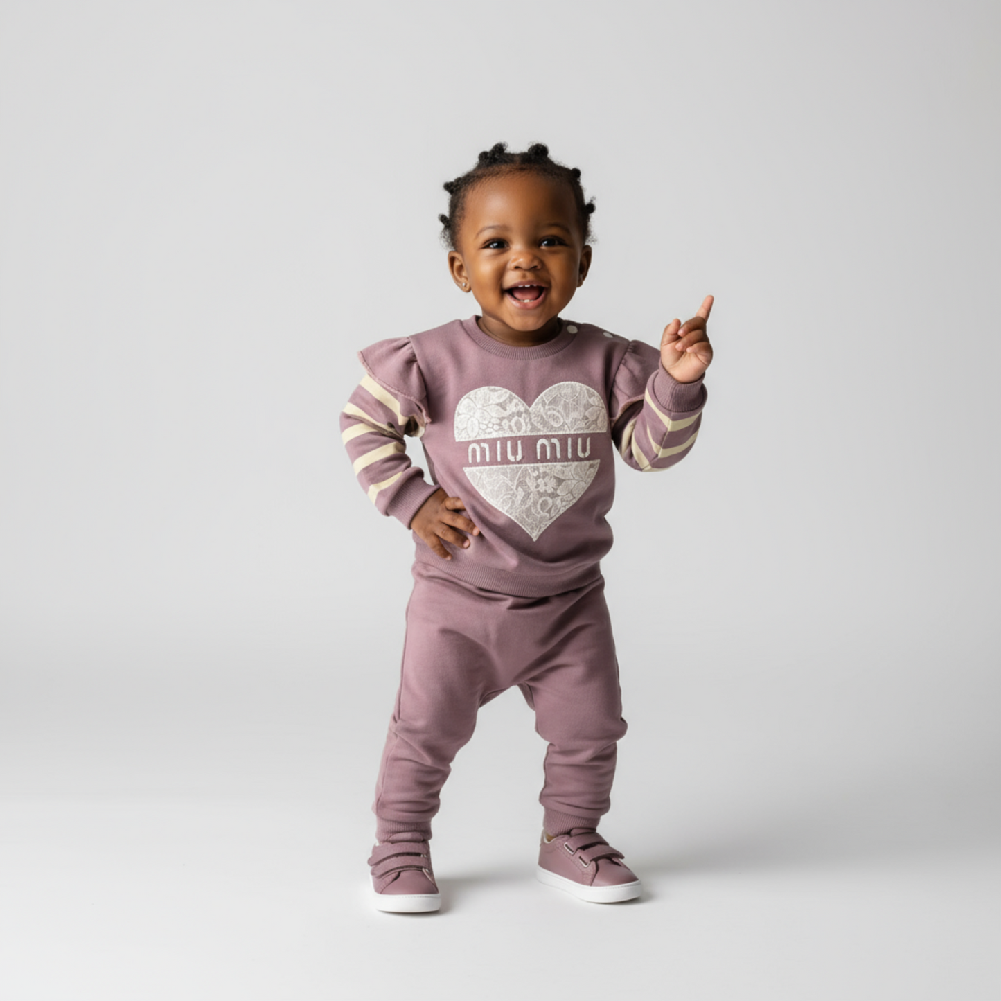 Ensemble de jogging Miu Love pour filles