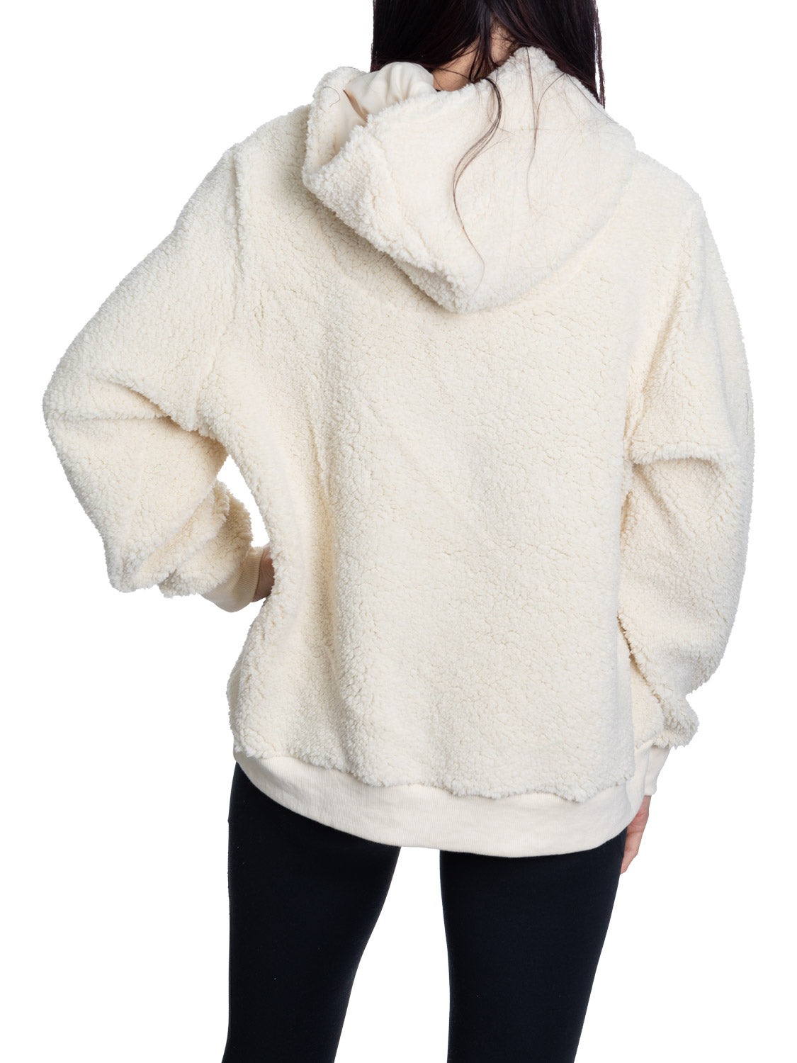 Chandail à capuchon Sherpa pour femme des Islanders de New York avec logo en chenille de qualité supérieure