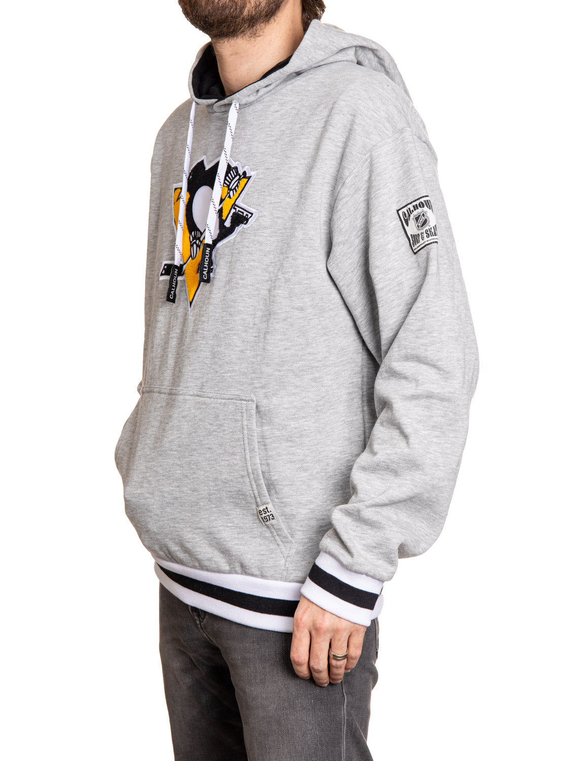 Sweat à capuche en chenille tissée avec logo "style Muskoka" Pittsburgh Penguins de qualité supérieure
