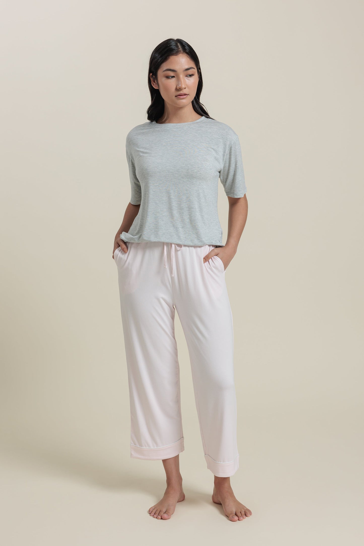 Pantalon capri de pyjama en bambou