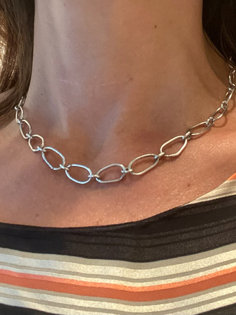 Collier lien éclatant en argent sterling